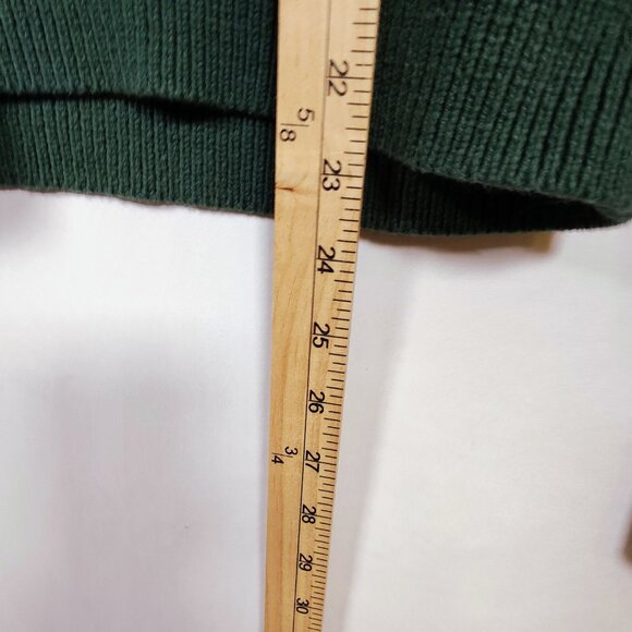 Loft Women's Large Green Ribbed Collared Sweater - Picture 8 of 10